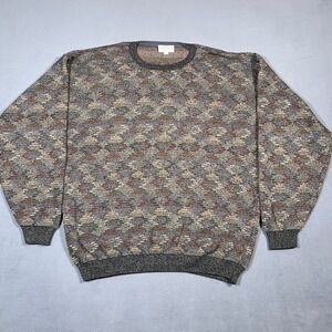 Tricots St Raphael Sweater Mens 2XLT Cosby‎ 90s Holiday Crew Neck Made in USA